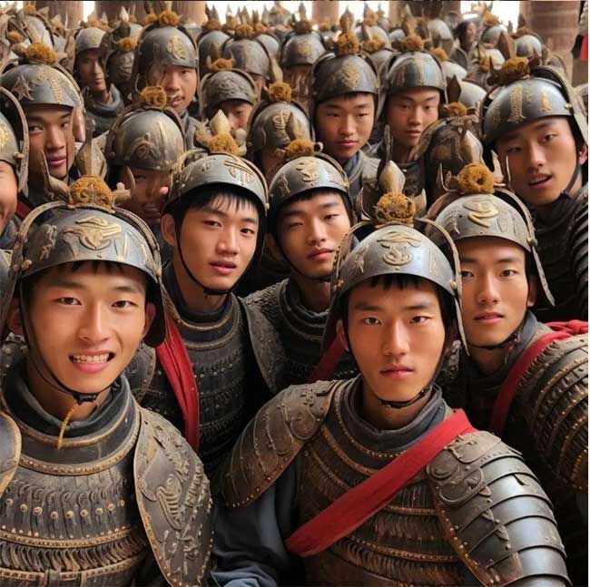 ai-phuc-dung-doi-quan-bat-ky-1 AI đã tạo ra bức ảnh chụp tự sướng của đội quân Bát kỳ.