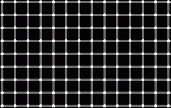 Ảo giác lưới lấp lánh (Scintillating Grid illusion) Điểm danh các loại ảo ảnh thị giác "lừa đảo" bộ não