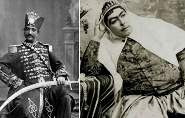 hoang-hau-anis-l-doleh Hoàng hậu Anis l-Doleh (bên phải) là người phụ nữ được vua Naser Al-Din Shah sủng ái nhất.
