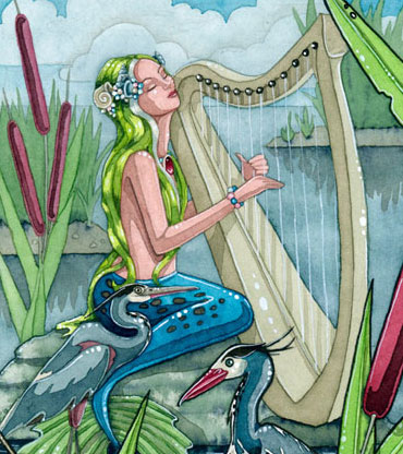 Siren thường sử dụng đàn lyre làm nhạc cụ Người cá Siren – Bí ẩn huyền thoại của những người đi biển