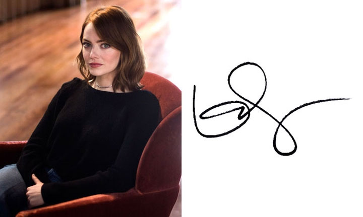Chữ ký của Emma Stone.